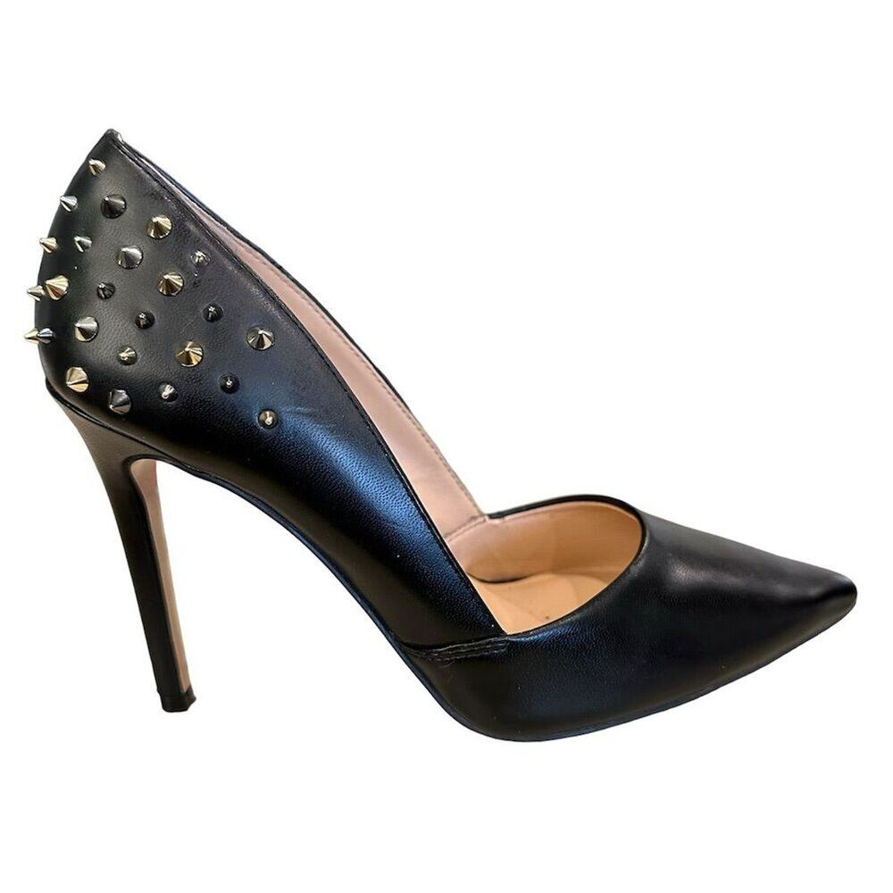 Mix No. 6‎ Women's Black Studded Stiletto Heels Size 7M Party Pumps 4” heels - Picture 6 of 11